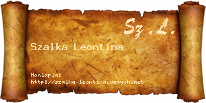 Szalka Leontina névjegykártya